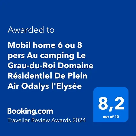 Mobil 6 Ou 8 Pers Au Camping , Vague Oceanes Domaine L'elysee Le Grau-du-Roi